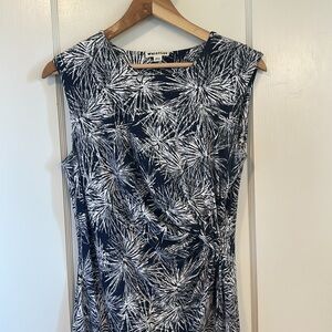 Whistles Navy & White Patterned Mini Dress - 12